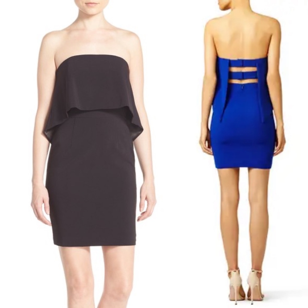 Jay Godfrey Black Viola Open Back Strapless Dress - 6